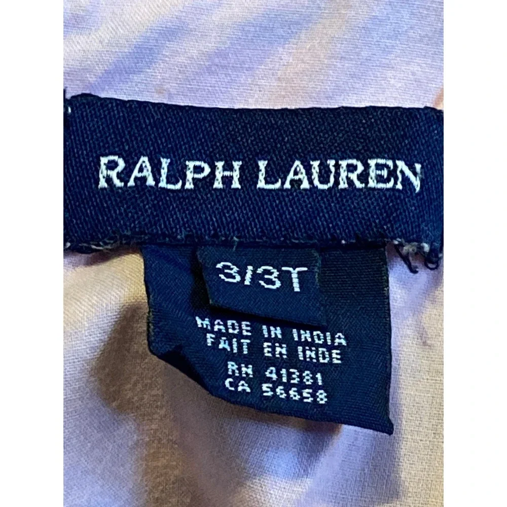 Ralph Lauren Kids Pink Plaid Sleeveless Cotton Ruffle Dress Size 3 3T